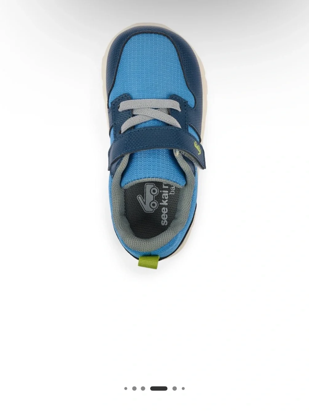 Kids Blue Lightweight Athletic Sneaker with Hook-and-Loop Strap